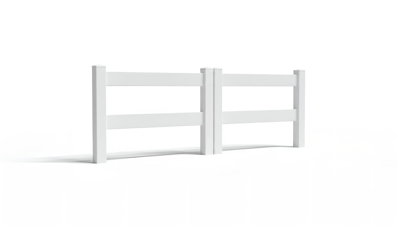 3' Tall x 8' Wide Double Drive Swing Vinyl Gate For Vinyl Fences (AFC-302)