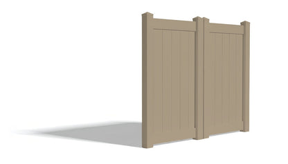 Vinyl Privacy AFC-373 Double Drive Gate (Hardware Included)