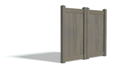 Vinyl Privacy AFC-373 Double Drive Gate (Hardware Included)