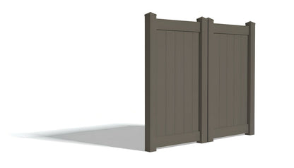 Vinyl Privacy AFC-373 Double Drive Gate (Hardware Included)