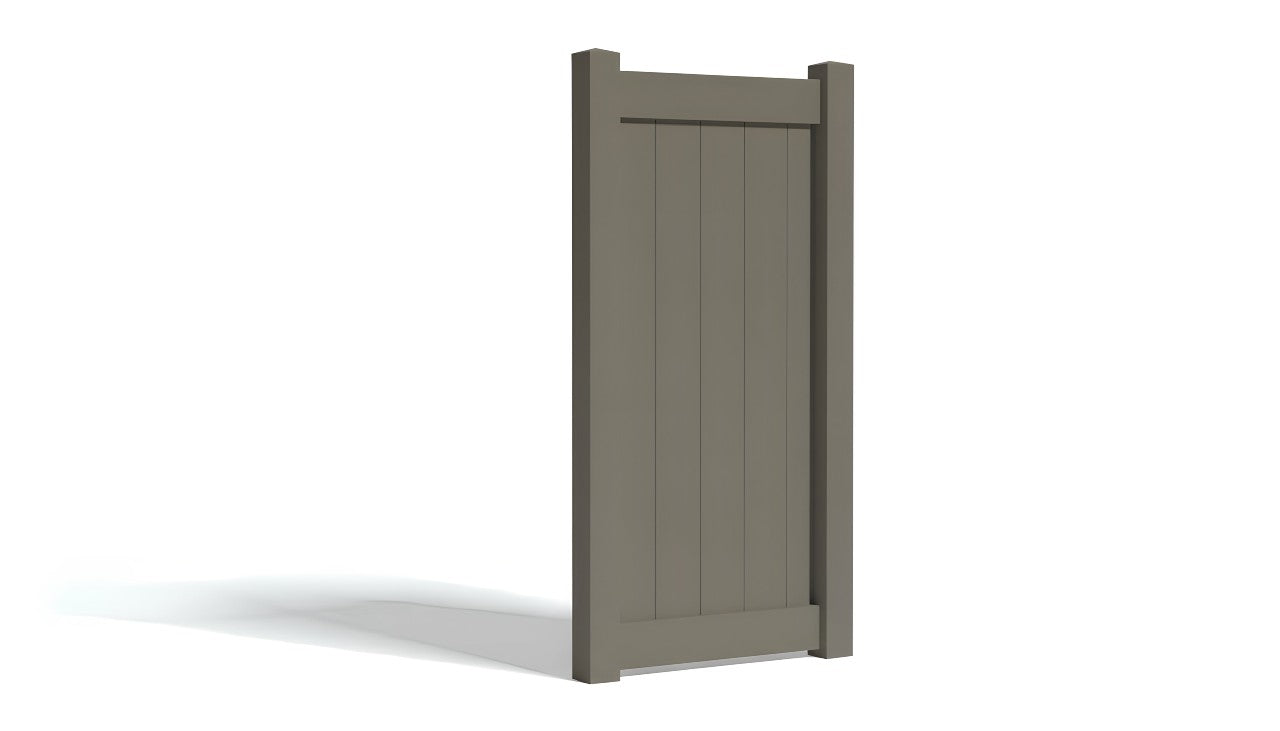 6' Tall x 3' Wide Single Swing Vinyl Gate For Vinyl Fences (AFC-373)