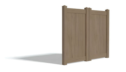 Vinyl Privacy AFC-373 Double Drive Gate (Hardware Included)