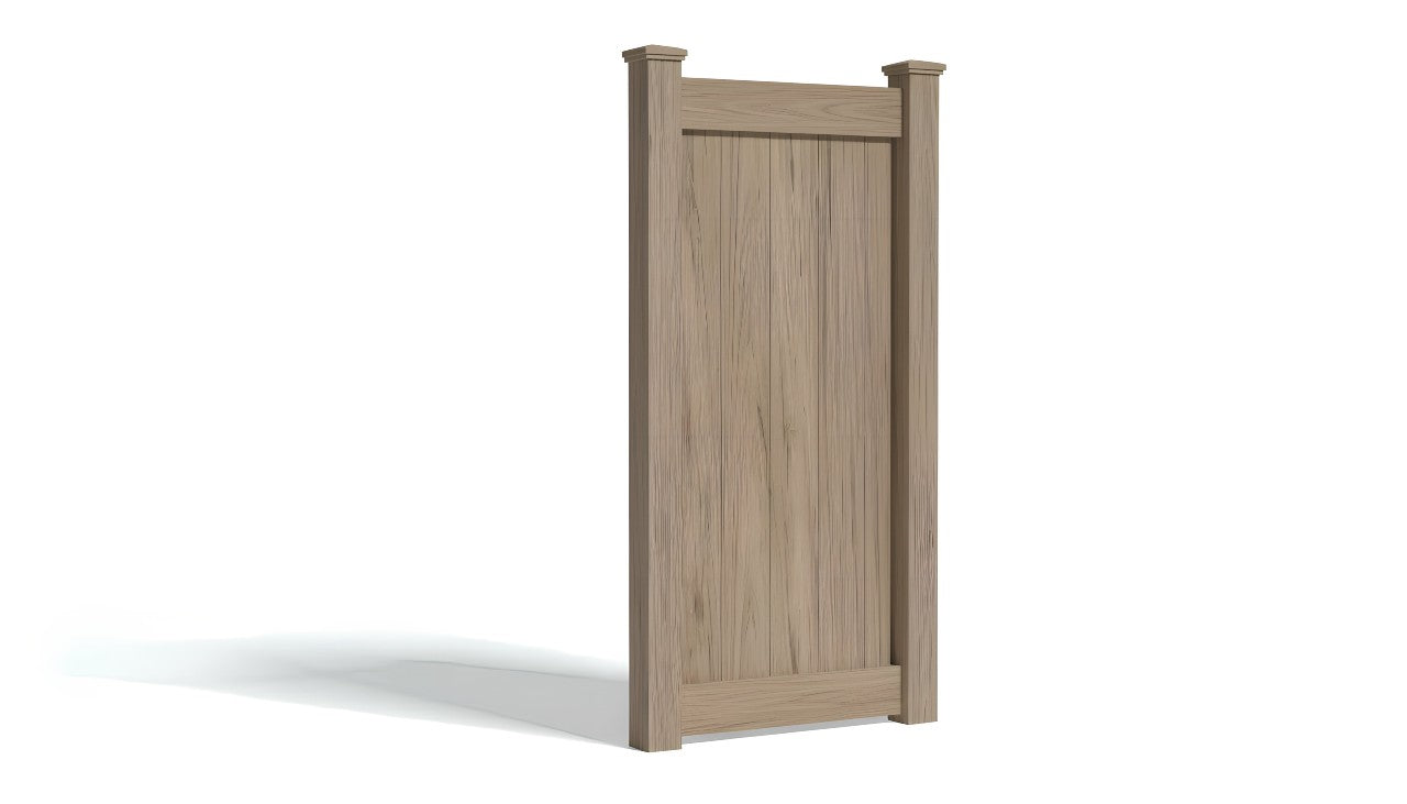 6' Tall x 3' Wide Single Swing Vinyl Gate For Vinyl Fences (AFC-373)