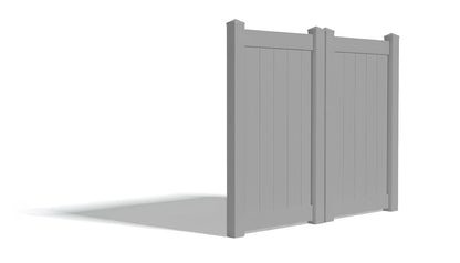 Vinyl Privacy AFC-373 Double Drive Gate (Hardware Included)