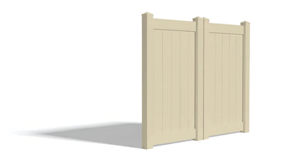 Vinyl Privacy AFC-373 Double Drive Gate (Hardware Included)