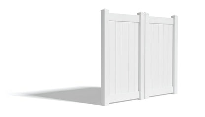 Vinyl Privacy AFC-373 Double Drive Gate (Hardware Included)