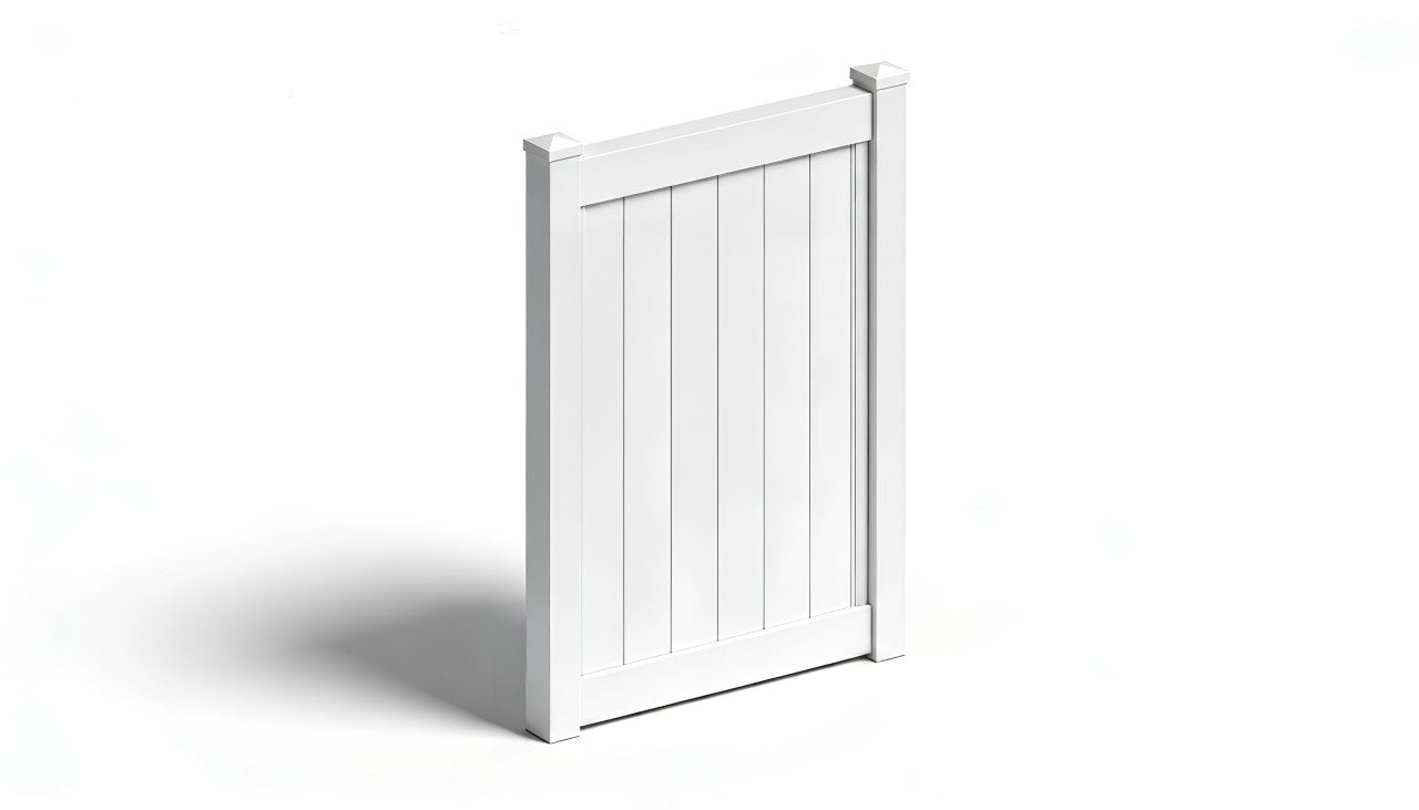 6' Tall x 4' Wide Single Swing Vinyl Gate For Vinyl Fences (AFC-373)