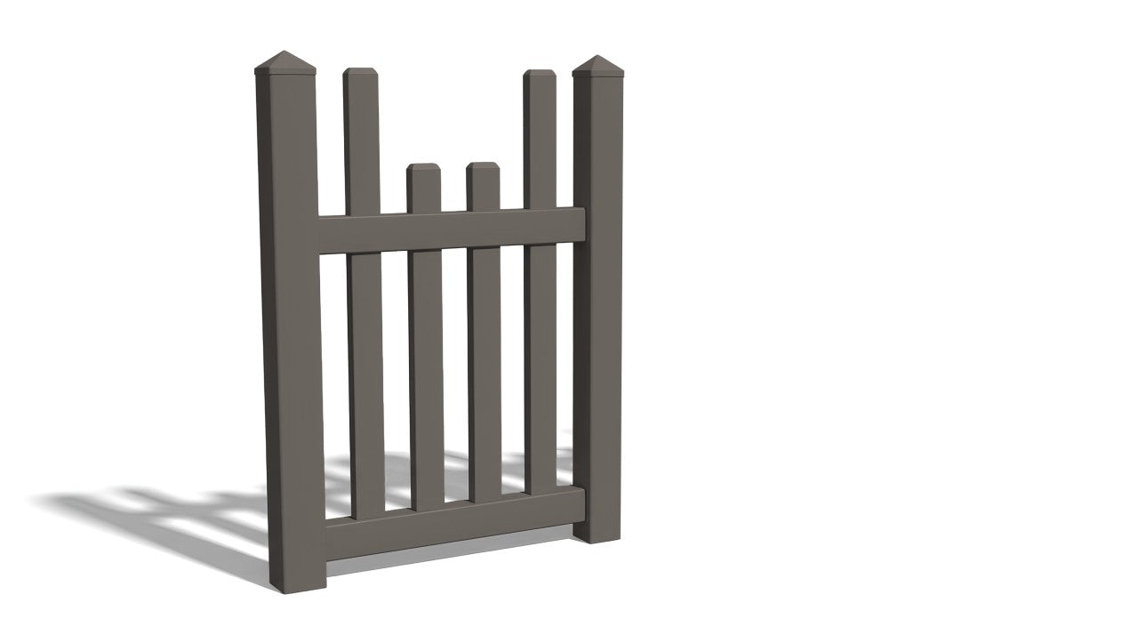 4' Tall x 3' Wide Single Swing Vinyl Gate For Vinyl Fences (AFC-97)