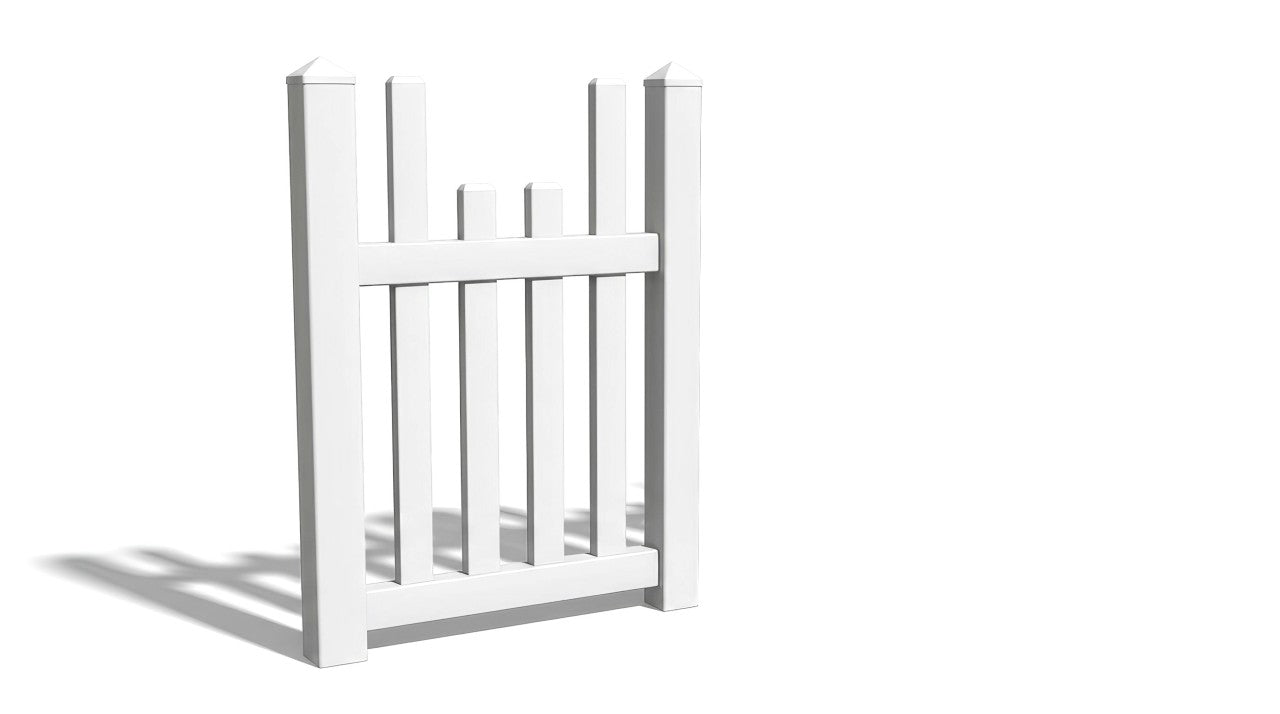 4' Tall x 3' Wide Single Swing Vinyl Gate For Vinyl Fences (AFC-97)