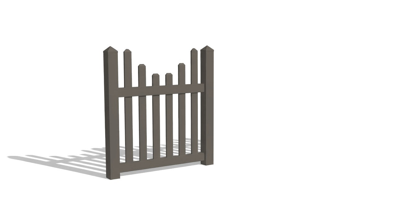 4' Tall x 4' Wide Single Swing Vinyl Gate For Vinyl Fences (AFC-97)