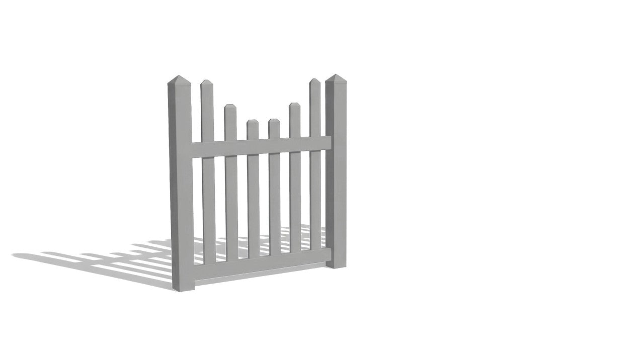 4' Tall x 4' Wide Single Swing Vinyl Gate For Vinyl Fences (AFC-97)