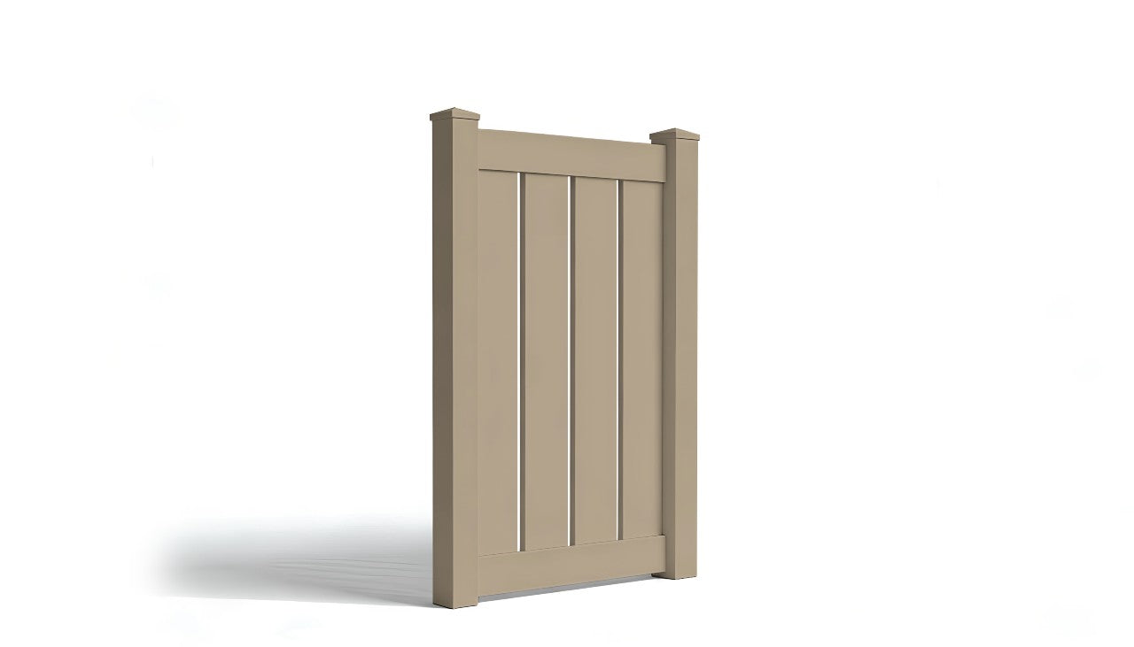 5' Tall x 3' Wide Single Swing Vinyl Gate For Vinyl Fences (AFC-C32)