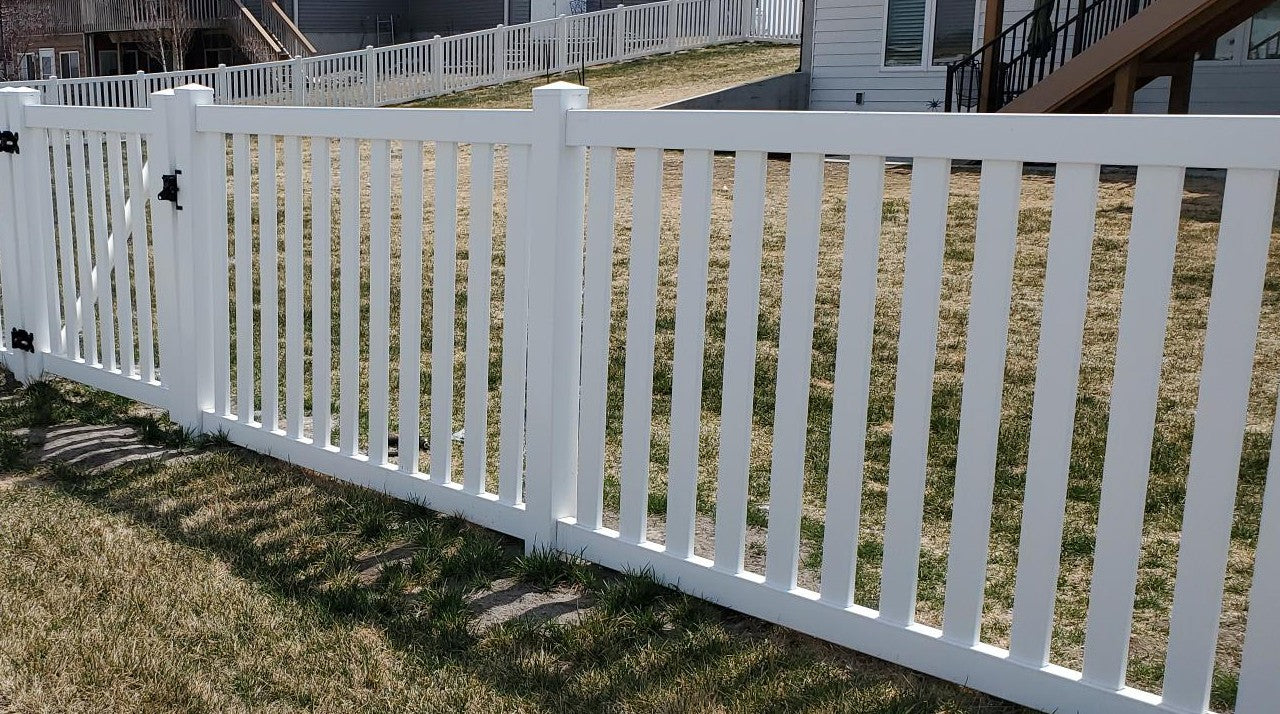 [300 Feet of Fence] 4' Tall Closed Picket AFC-17 Vinyl Complete Fence Package
