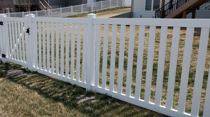 [300 Feet of Fence] 4' Tall Closed Picket AFC-17 Vinyl Complete Fence Package