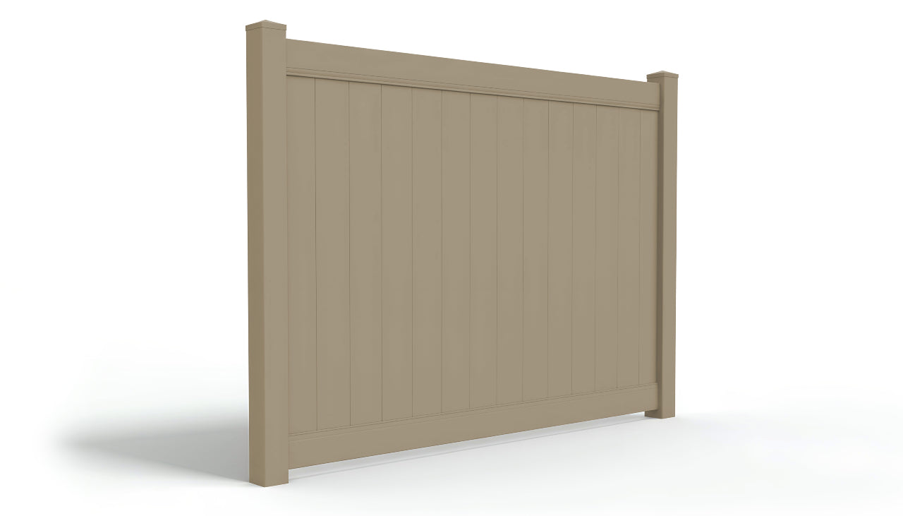 6' Tall x 8' Wide Privacy Fence Panel For Vinyl Fences (AFC-373)