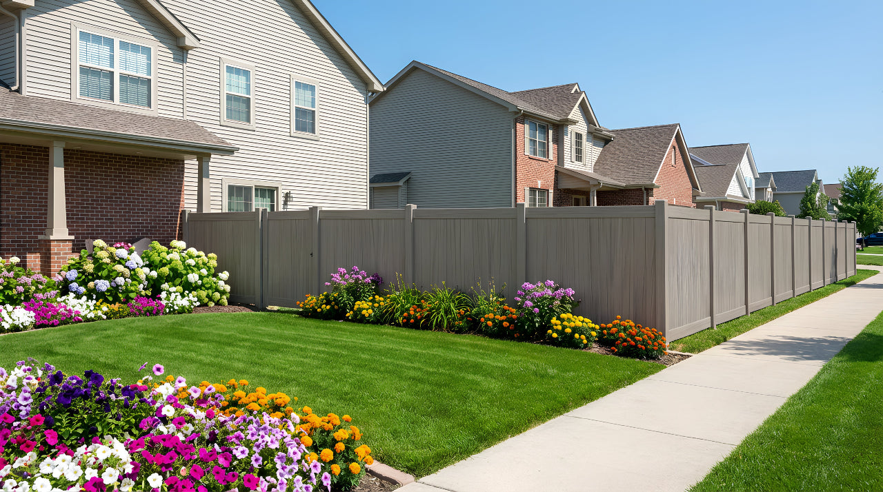 6' Tall x 8' Wide Privacy Fence Panel For Vinyl Fences (AFC-373)