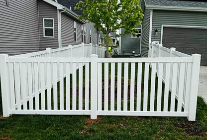 [75 Feet Of Fence] 4' Tall Closed Picket K-17 Vinyl Complete Fence Package