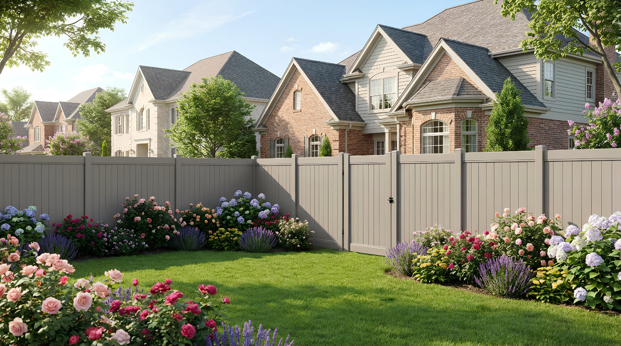 6' Tall x 8' Wide Privacy Fence Panel For Vinyl Fences (AFC-373)