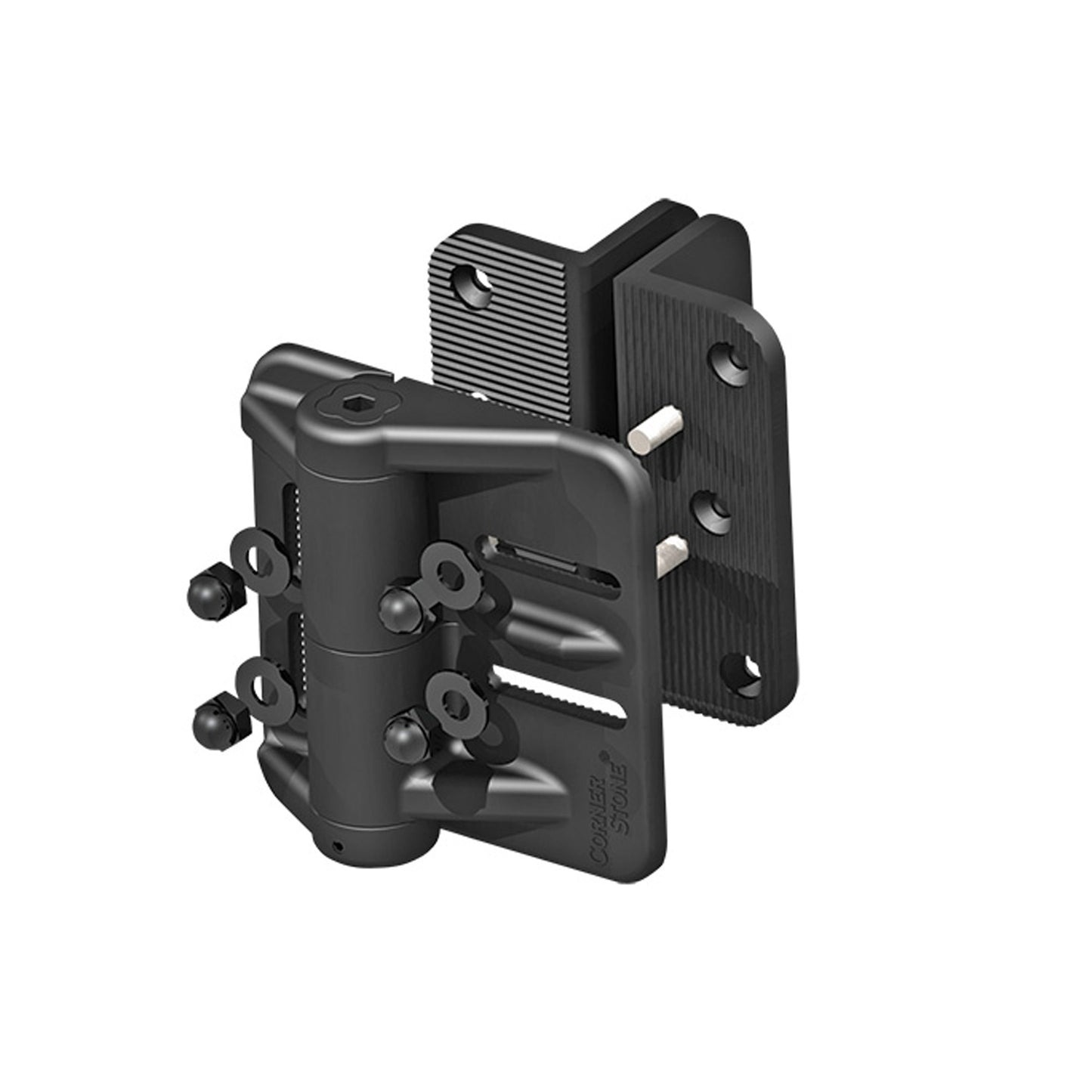 Cornerstone® Medium Size Fully-Adjustable Self-Closing Heavy Duty Gate Hinge for Ornamental or Vinyl Fences