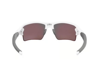Oakley Flak Unisex White Frame Blue Lens Sunglasses
