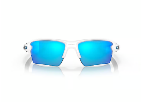 Oakley Flak Unisex White Frame Blue Lens Sunglasses