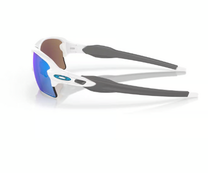 Oakley Flak Unisex White Frame Blue Lens Sunglasses