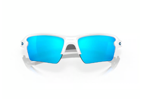 Oakley Flak Unisex White Frame Blue Lens Sunglasses