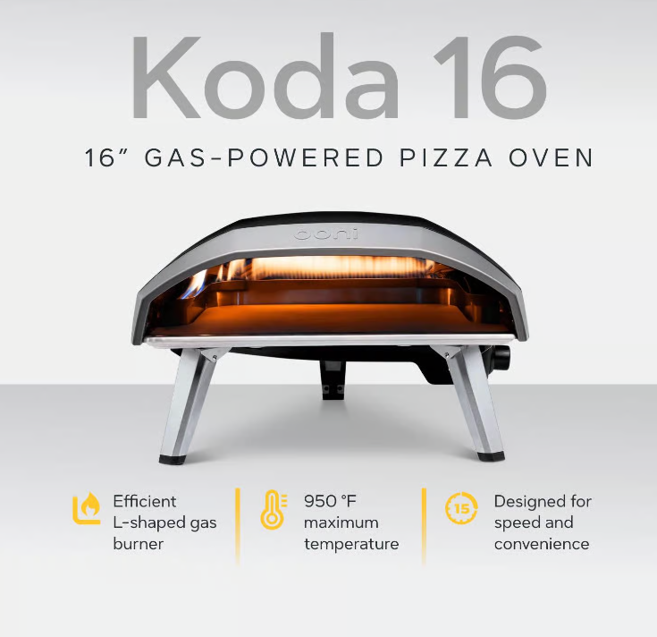 Ooni Koda 16 Propane Gas Outdoor Pizza Oven Black
