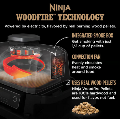 Ninja Woodfire Electric Grill and Smoker Red
