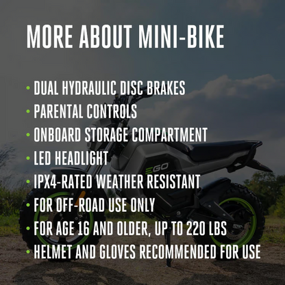EGO Power+ Unisex Mini Bike KIT (BATTERIES & CHARGER INCLUDED)