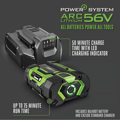 EGO Power+ LB6151 170 mph 615 CFM 56 V Battery Handheld Leaf Blower Kit (Battery & Charger) W/ 2.5 AH BATTERY
