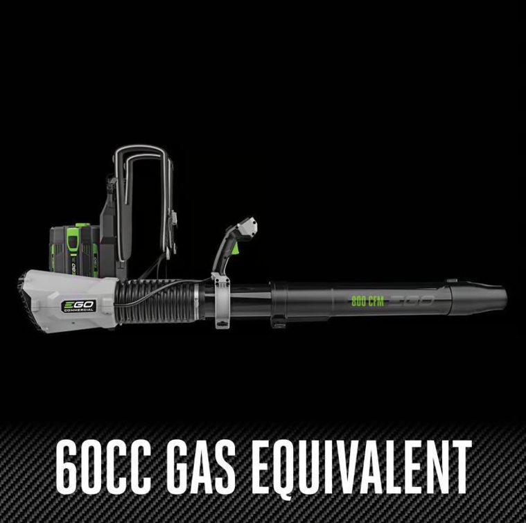 EGO Commercial LBPX8004-2 190 mph 800 CFM 56 V Battery Backpack Leaf Blower Kit (Battery & Charger) W/ (2) 6AH BATTERIES