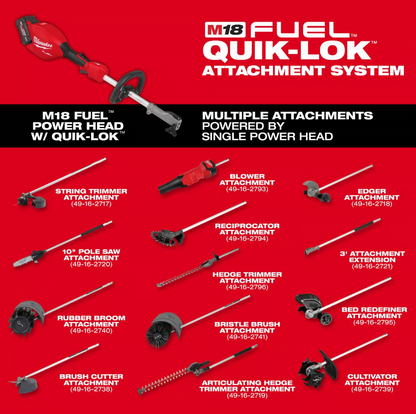Milwaukee M18 FUEL Quik-Lok 3016-21ST 16 in. 18 V Battery String Trimmer Kit (Battery & Charger)