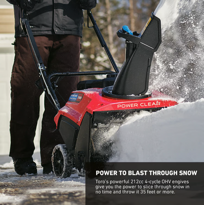 Toro Power Clear 21 in. 212 cc Single Stage Gas Snow Blower Electric Start