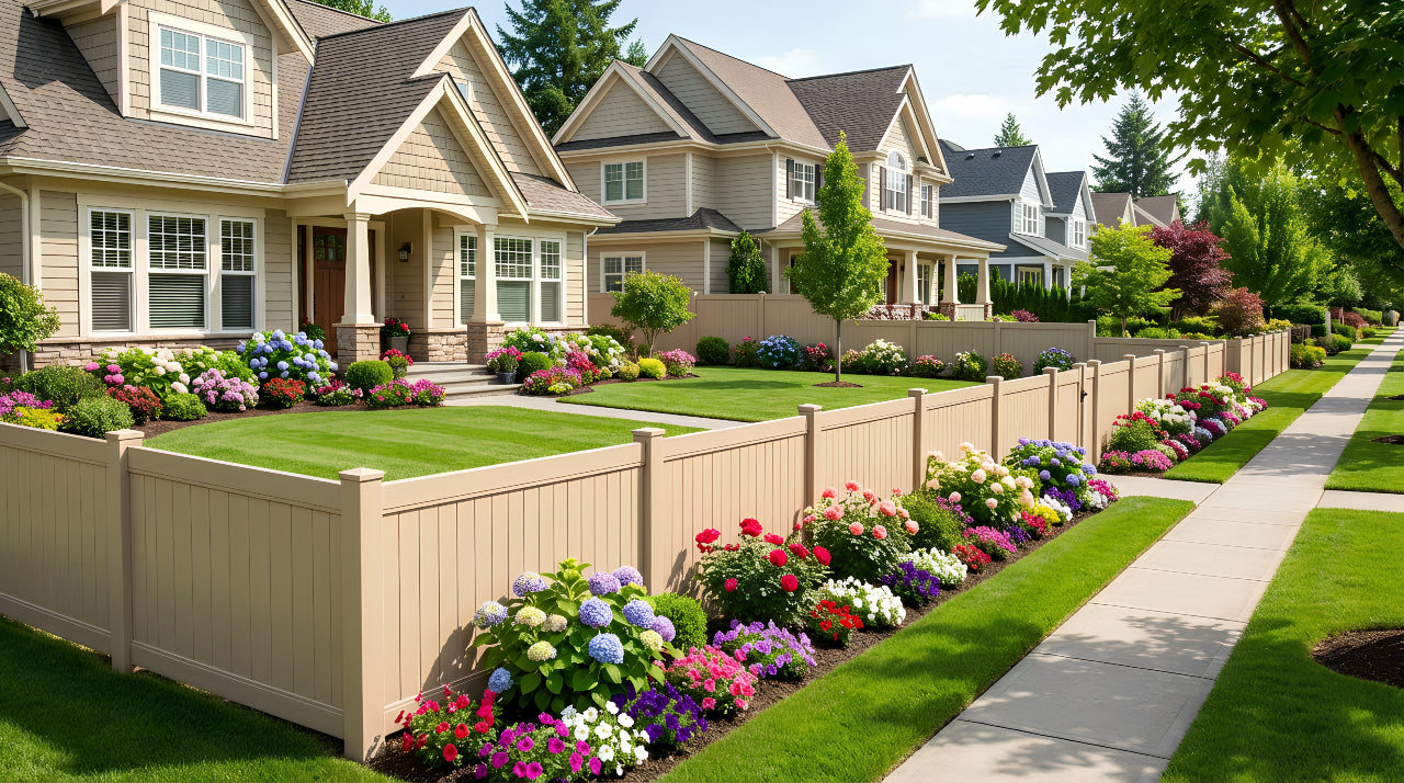 6' Tall x 8' Wide Privacy Fence Panel For Vinyl Fences (AFC-373)