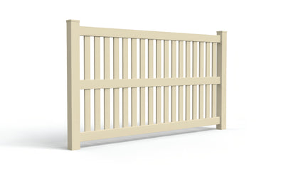 5' Tall x 8' Wide Closed Picket Fence Panel w/ 3" Gap For Vinyl Fences (AFC-014)