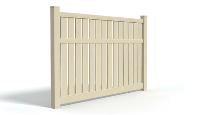 6' Tall x 8' Wide Semi-Private Picket Fence Panel For Vinyl Fences (AFC-034)