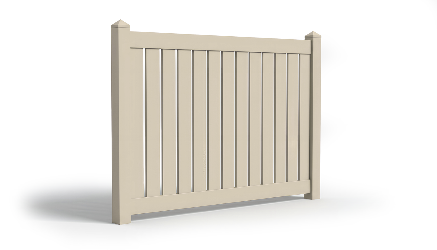 5' Tall x 8' Wide Semi-Privacy Fence Panel For Vinyl Fences (AFC-006)