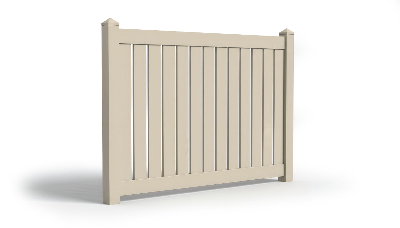 6' Tall x 8' Wide Semi-Privacy Fence Panel w/ 5-1/2" Rail For Vinyl Fences (AFC-C62)