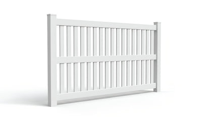 5' Tall x 8' Wide Closed Picket Fence Panel w/ 3" Gap For Vinyl Fences (AFC-014)
