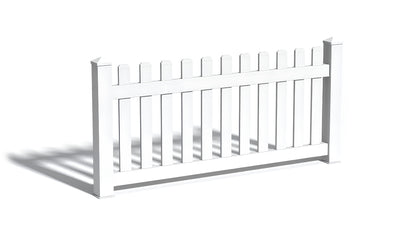 3' Tall x 6' Wide Straight Routed Picket Fence Panel w/ 3" Gap For Vinyl Fences (AFC-14)