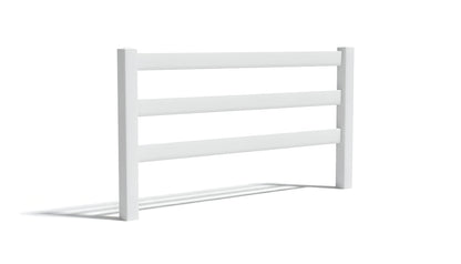 [PRICE PER FOOT] 5' tall 3-Rail Ranch Rail AFC-19A Vinyl Fence