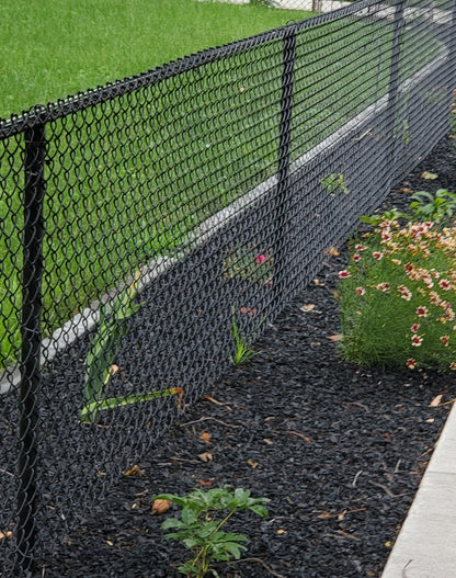 48" x 9-gauge x 2-1/4" Knuckle-Knuckle Black Residential Wire for Chain Link Fences