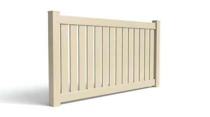 5' Tall x 8' Wide Semi-Privacy Fence Panel w/ 5-1/2" Rail For Vinyl Fences (AFC-C32)