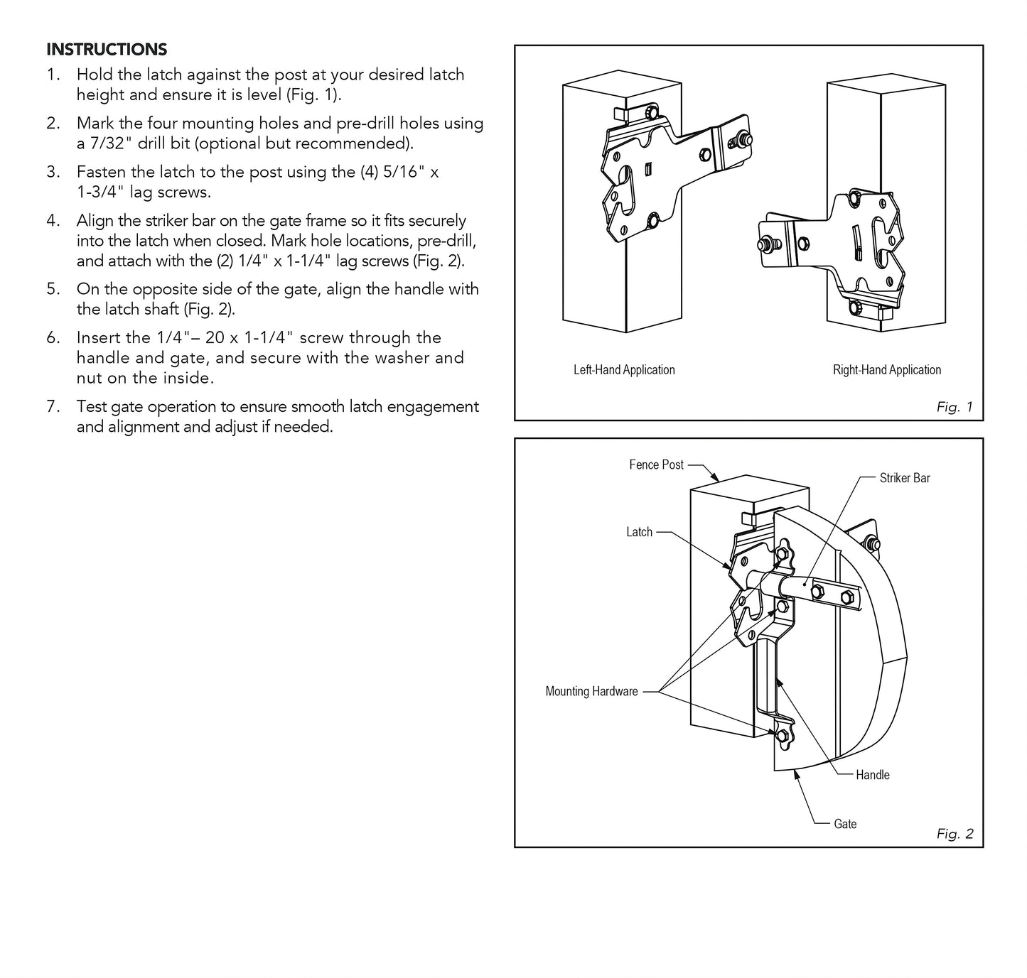 Deluxe Latch for Wood Fence Gates