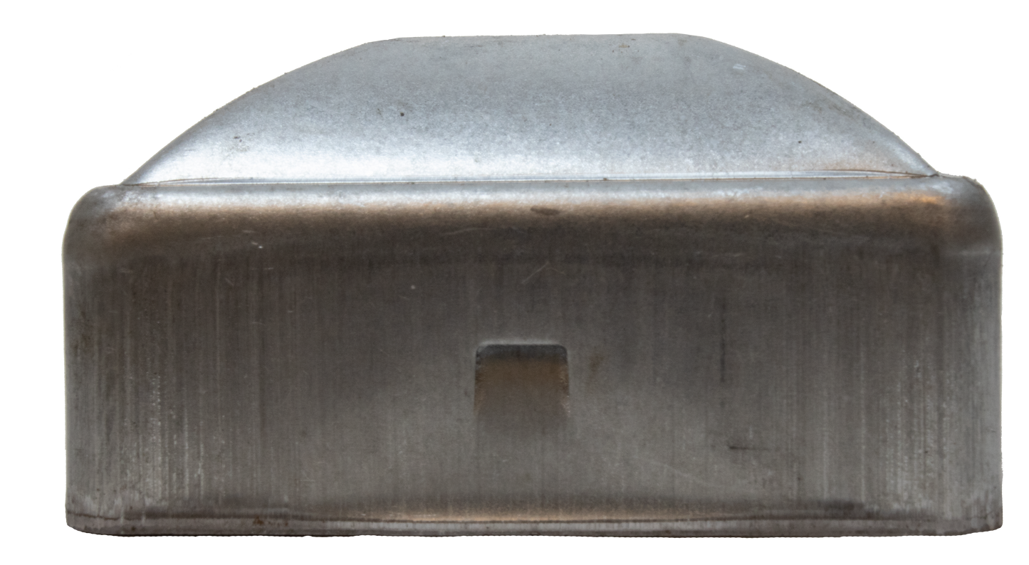 3" Square Galvanized Steel Terminal Cap for Chain Link Fences