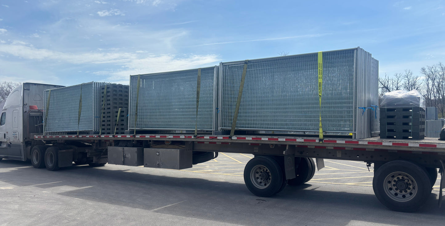 Anti-Climb Temporary Fence Panel - 6'6" Tall x 11'6" Wide: Full Truckload