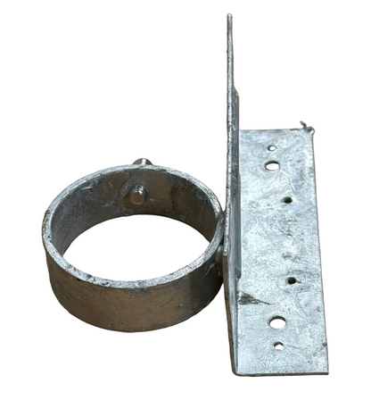 2-1/2" Left Hand Steel End Post Adapter for Wood Fences