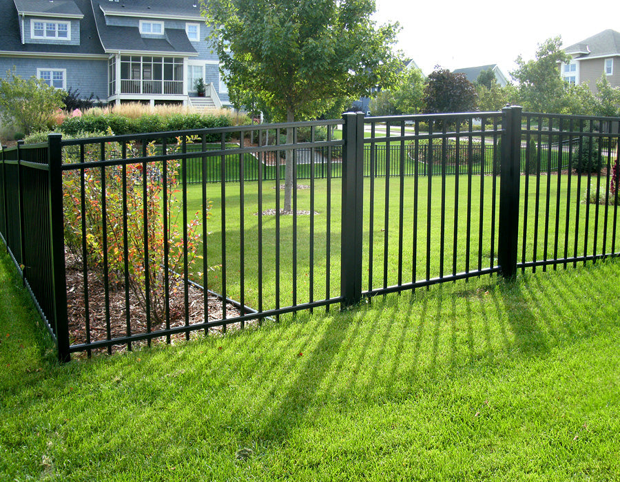 [Price Per Foot] 4' tall Ornamental Aluminum Flat Top Fence