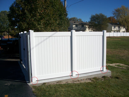 Plated Post Support Bracket for Vinyl Fences